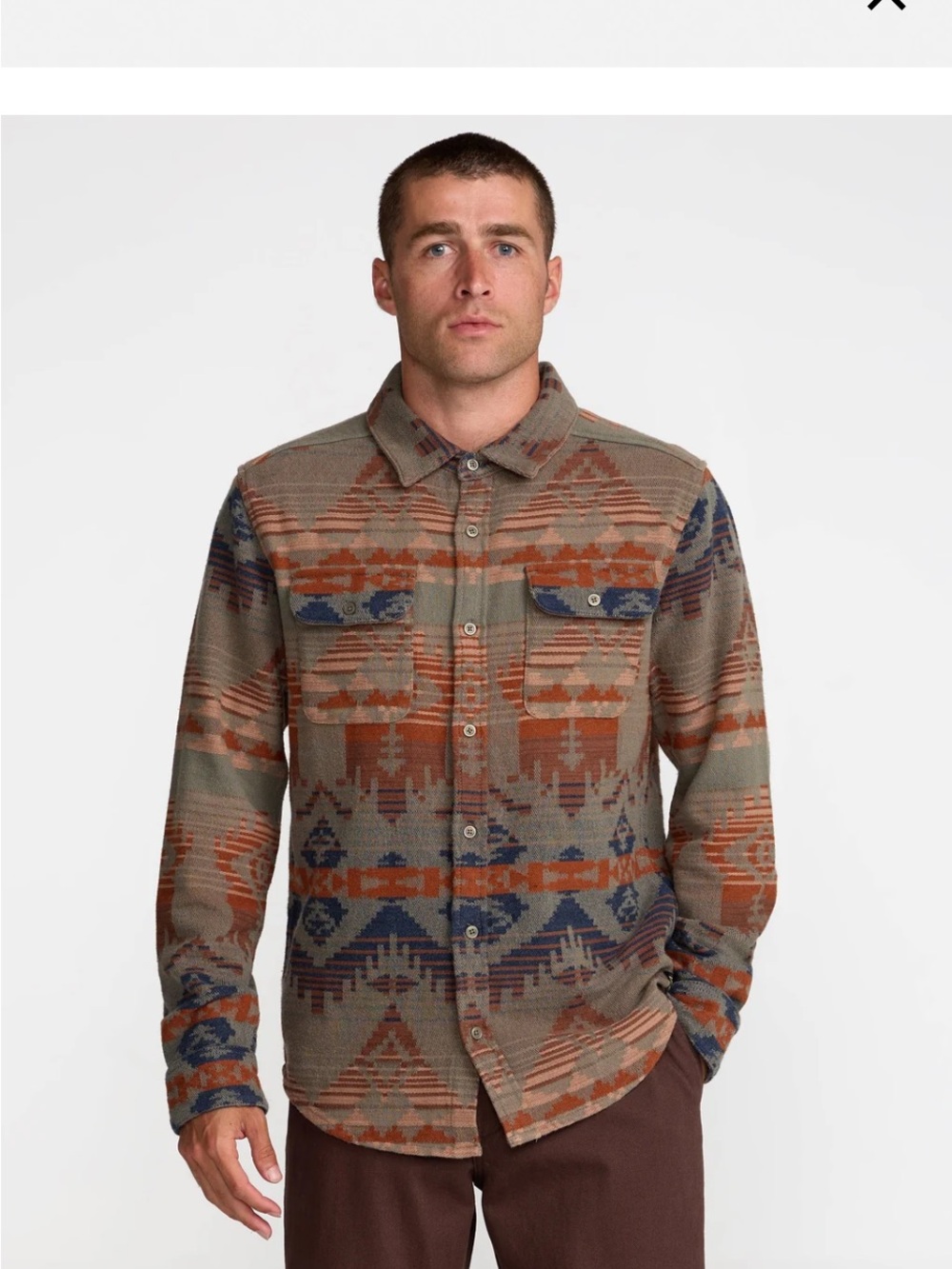RVCA Dayshift Blanket Flannel Long Sleeve Shirt